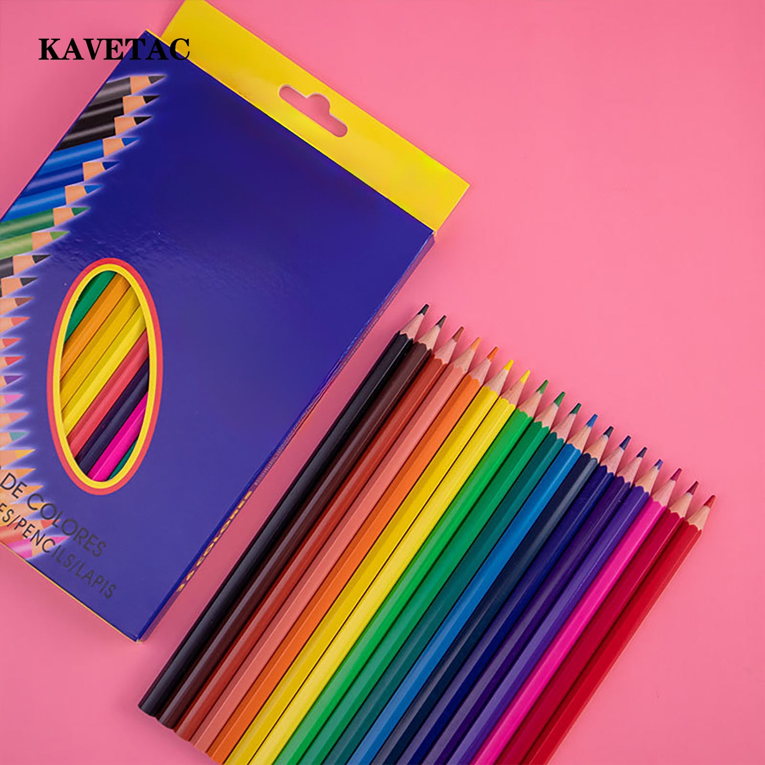 KAVETAC Colored Pencils, 24-Color Oil-Based Drawing Pencils for Adult Coloring, Student Art & Sketching