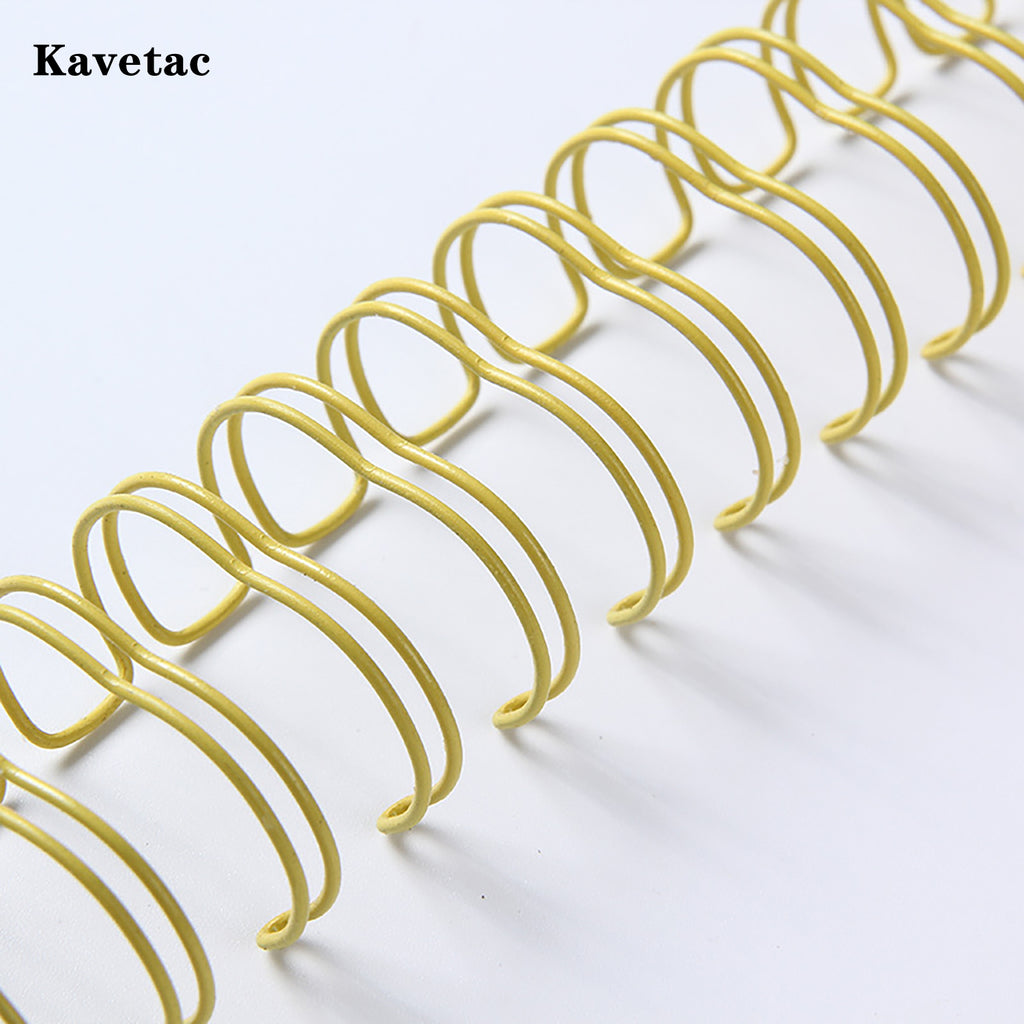 KAVETAC Gold Tone Spiral Binding Coils, Metal Double Loop Binding Rings for A4/A5 Notebooks