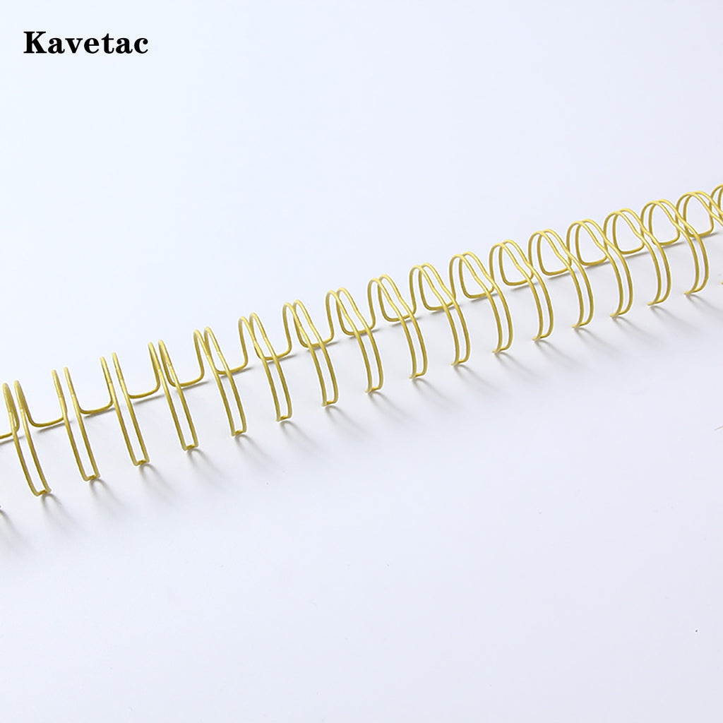 KAVETAC Gold Tone Spiral Binding Coils, Metal Double Loop Binding Rings for A4/A5 Notebooks