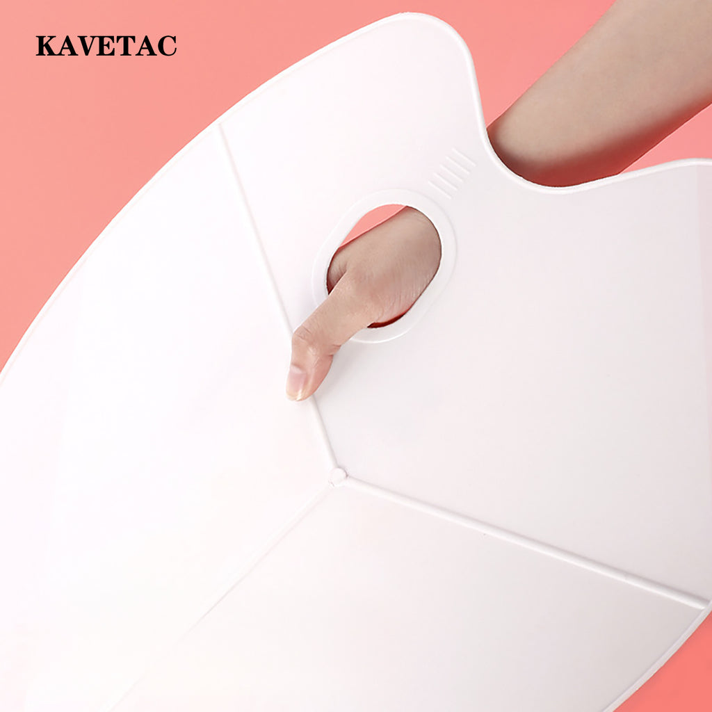 KAVETAC Painting Palettes, Foldable Plastic Artist Palette with Thumb Hole, Flexible & Easy-to-Clean for Acrylic, Watercolor & Oil Painting