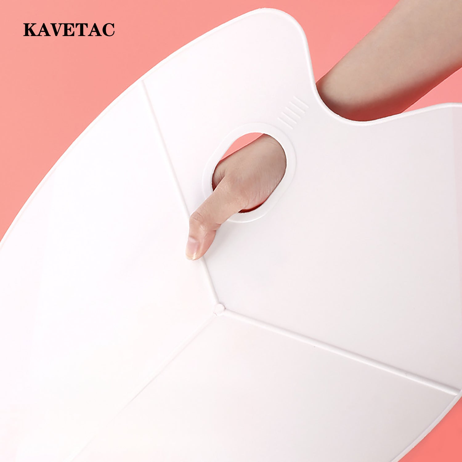 KAVETAC Painting Palettes, Foldable Plastic Artist Palette with Thumb Hole, Flexible & Easy-to-Clean for Acrylic, Watercolor & Oil Painting