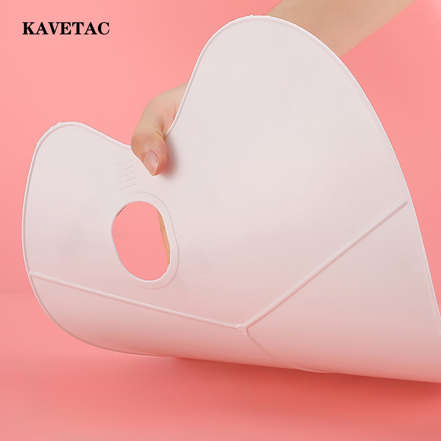 KAVETAC Painting Palettes, Foldable Plastic Artist Palette with Thumb Hole, Flexible & Easy-to-Clean for Acrylic, Watercolor & Oil Painting
