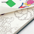KAVETAC Thick White Card Coloring Book, 12 Clear Line Art Pages for Watercolor Painting