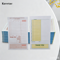 KAVETAC Guest Check Books, Restaurant Order Pads for Servers, 50 Sheets/Pad, Carbonless & Customizable