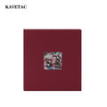 KAVETAC Burgundy Engagement Photo Album, Hardcover Scrapbook for Wedding Memories