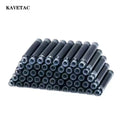 KAVETAC Fountain Pen Ink Cartridges 50 Pack, 3.4mm Bore 5mm Outer Diameter Ink Refills, Black Blue and Blue-Black Replacement Cartridges