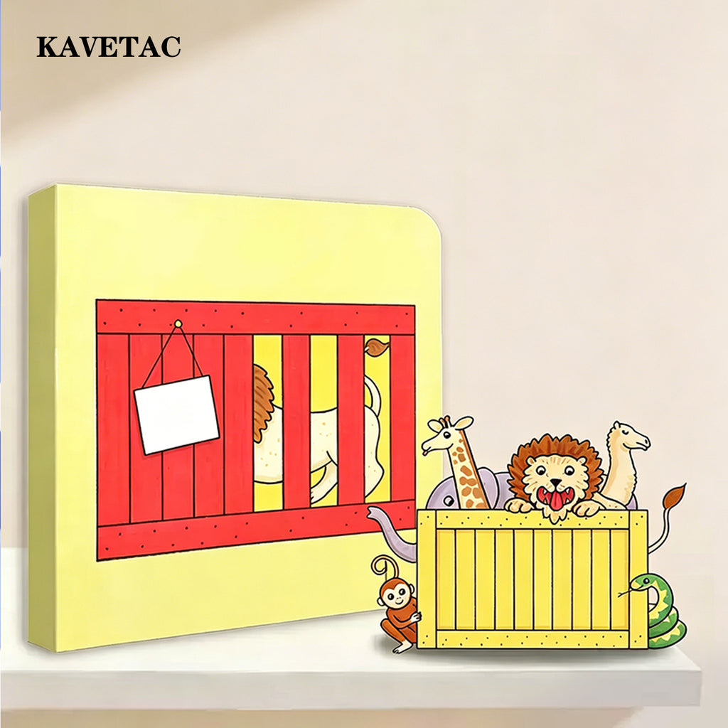 KAVETAC "Dear Zoo" Baby Book, Interactive Lift-the-Flap Board Book for Toddlers 2-6 Years, Animal Learning