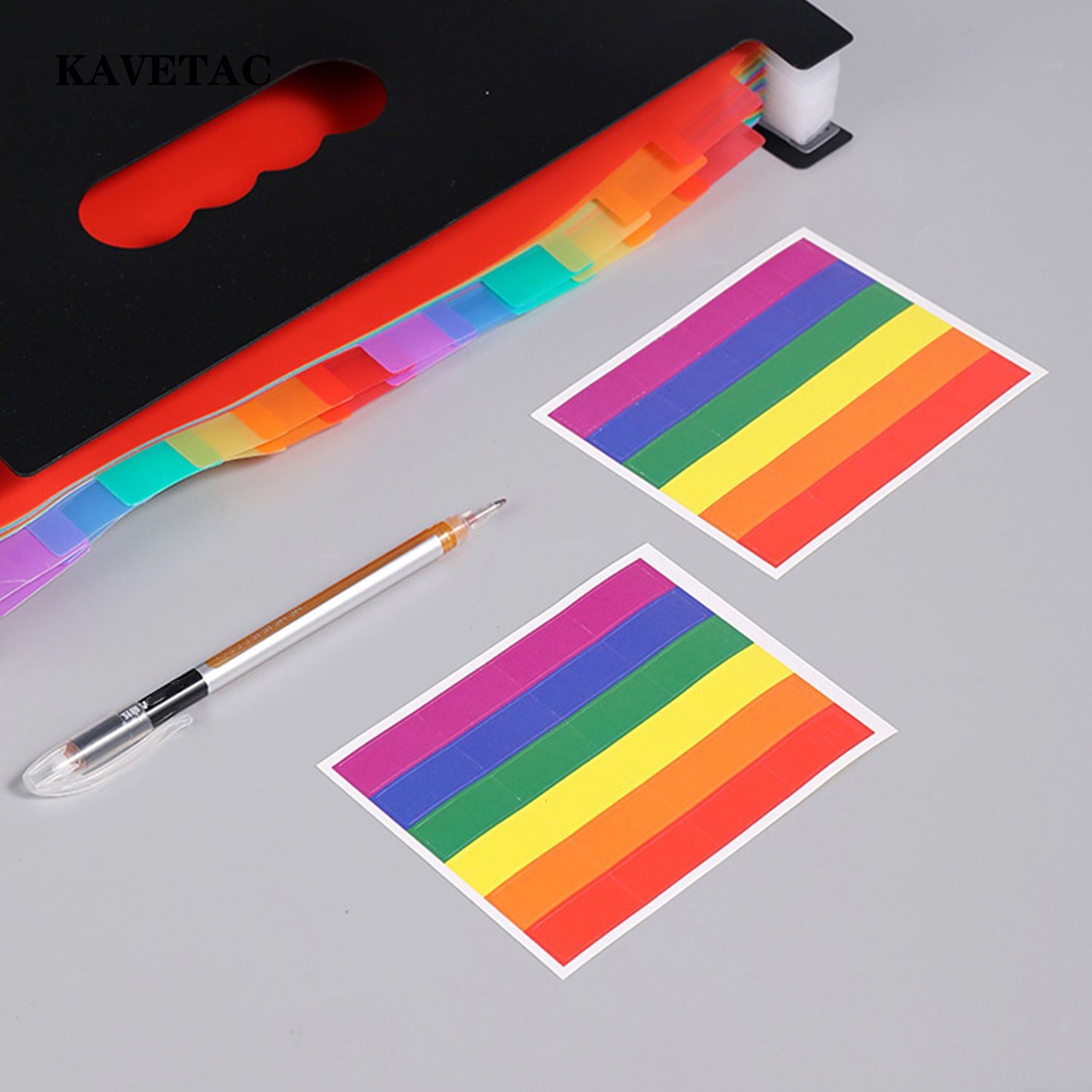 KAVETAC A4 Expanding File Folder, 25-Pocket Standing Accordion File Organizer with Color Tabs and Index Labels for Documents, Receipts, Bills and Office Papers