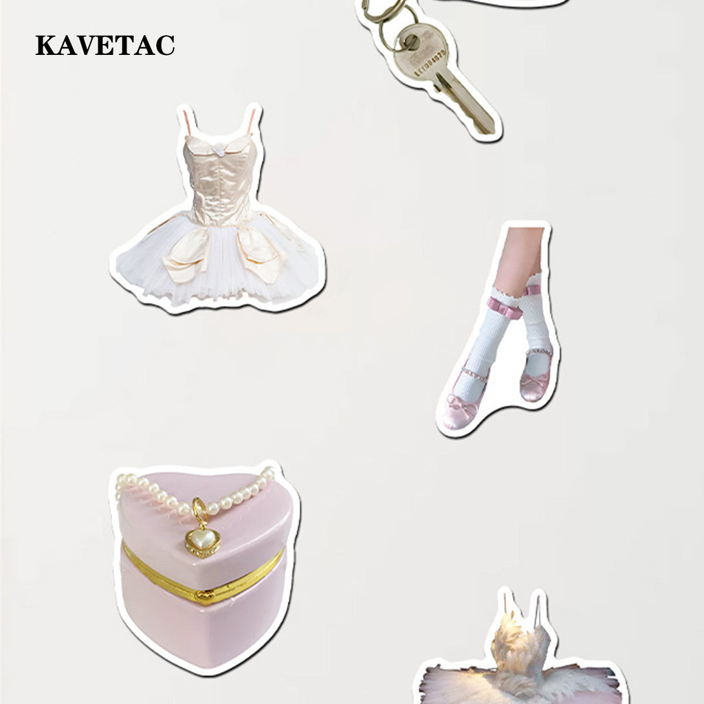 KAVETAC Ballet Magnets 20 Pack, Soft Magnetic Fridge Magnets, Ballerina Style Decorative Magnetic Stickers for Refrigerator, Car, Locker and Whiteboard