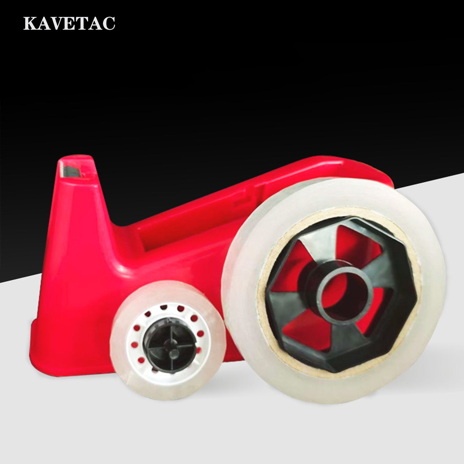 KAVETAC Tape Dispenser, 2-in-1 Tape Holder and Cutter for Tape up to 24mm Wide, Desktop Adhesive Tape Dispenser