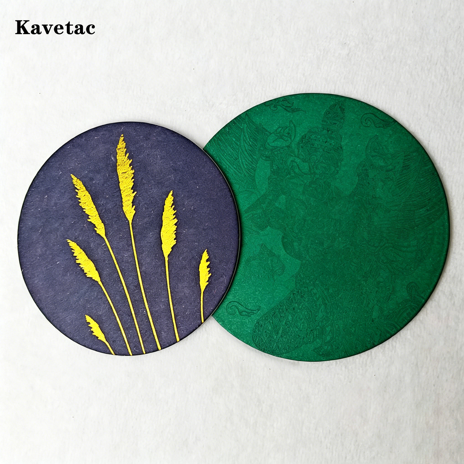 KAVETAC Paper Coasters, 100 Pack Absorbent Drink Coasters for Beer, Customizable Printed Bar Coasters