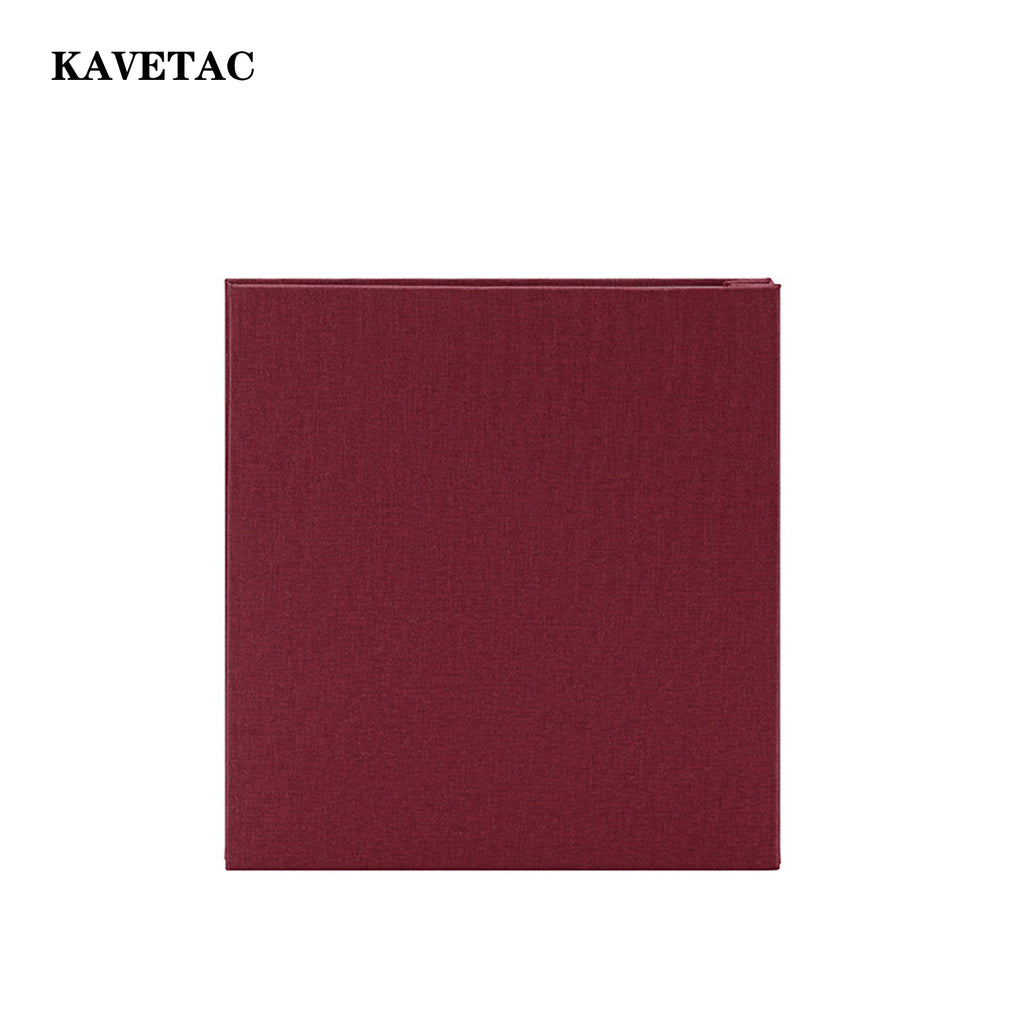 KAVETAC Burgundy Engagement Photo Album, Hardcover Scrapbook for Wedding Memories