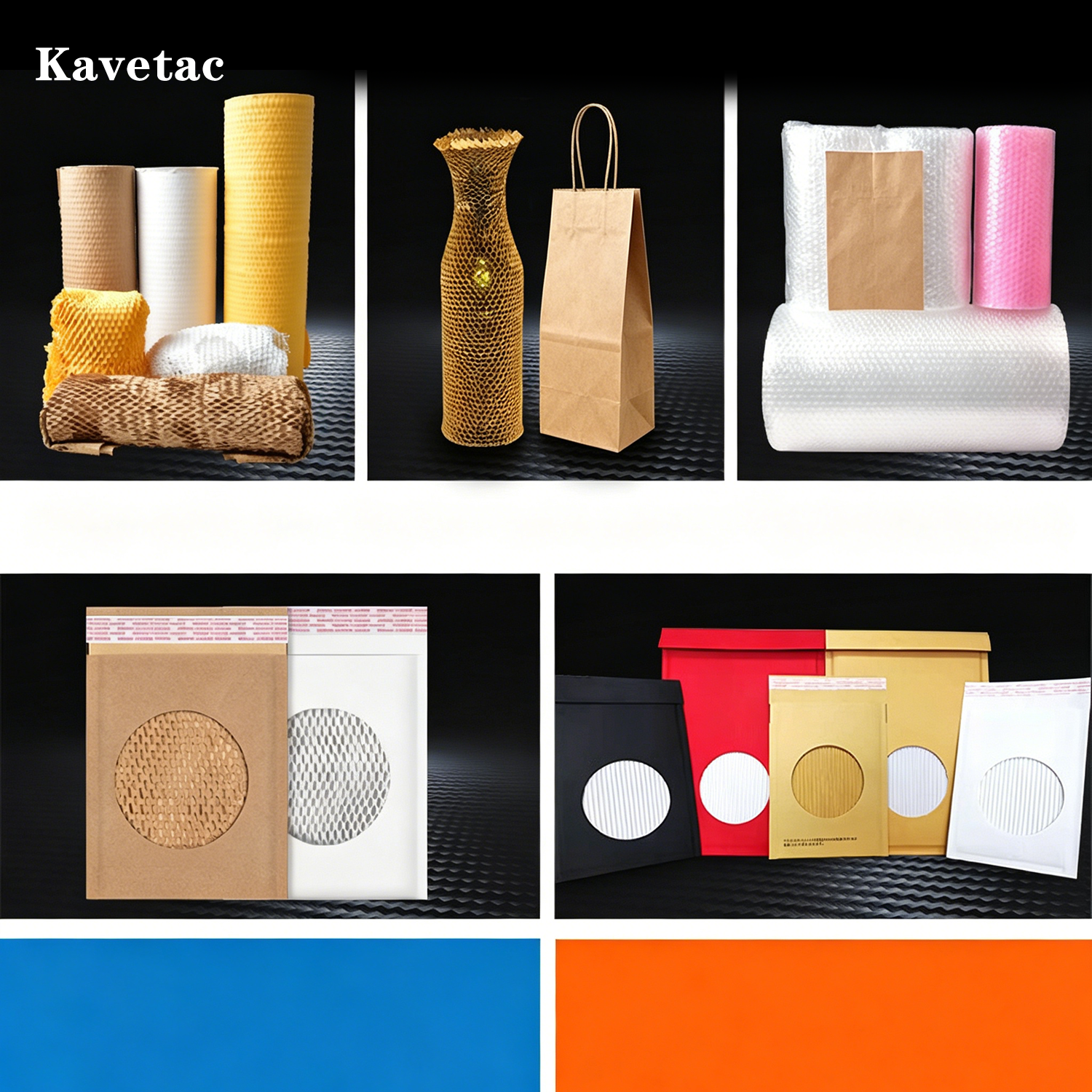 KAVETAC Bottle Wrappers of Cardboard or Paper, 30M Honeycomb Shockproof Bottle Sleeves for Wine & Beverages