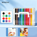 KAVETAC 12-Color Student Art Marker Set, Washable, Non-Bleeding & Safe for Kids & Artists