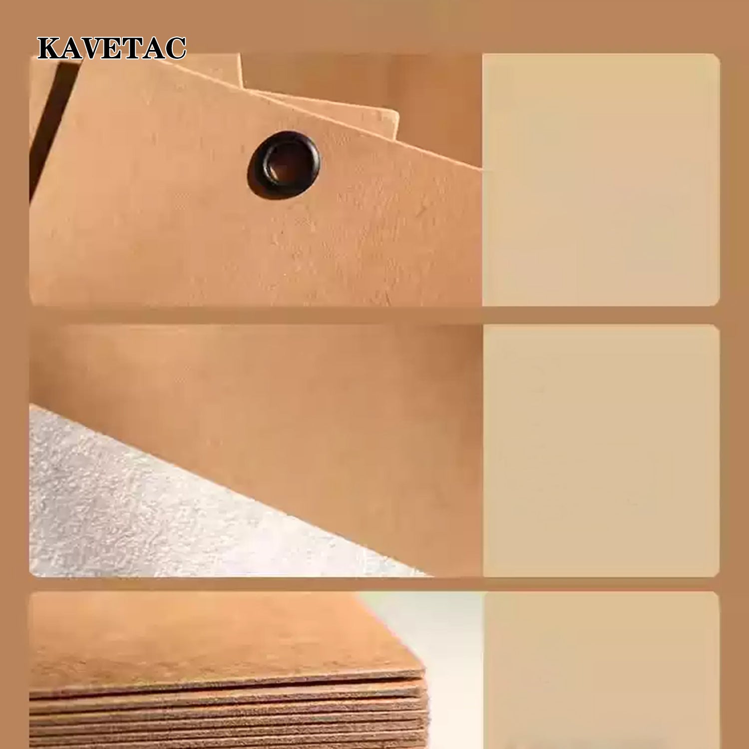 KAVETAC 100PCS Blank Kraft Paper Hang Tags with Eyelets, for Clothing, Gifts & Price Labels