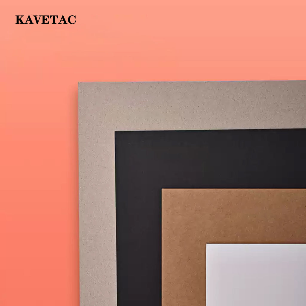 KAVETAC DIY Craft Cardboard Set, 100PCS 4-Color Thick Chipboard for Models, Journals & Scrapbooking
