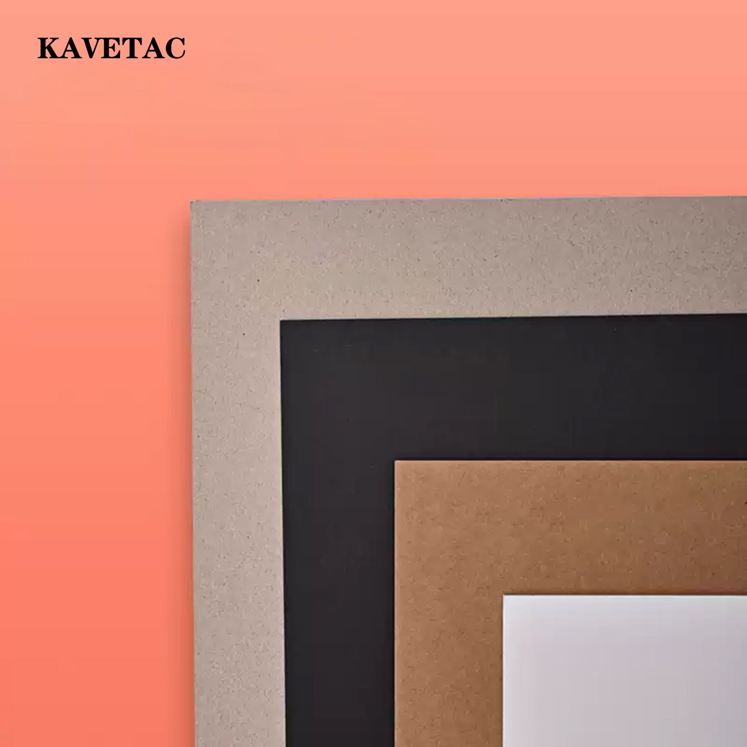 KAVETAC DIY Craft Cardboard Set, 100PCS 4-Color Thick Chipboard for Models, Journals & Scrapbooking