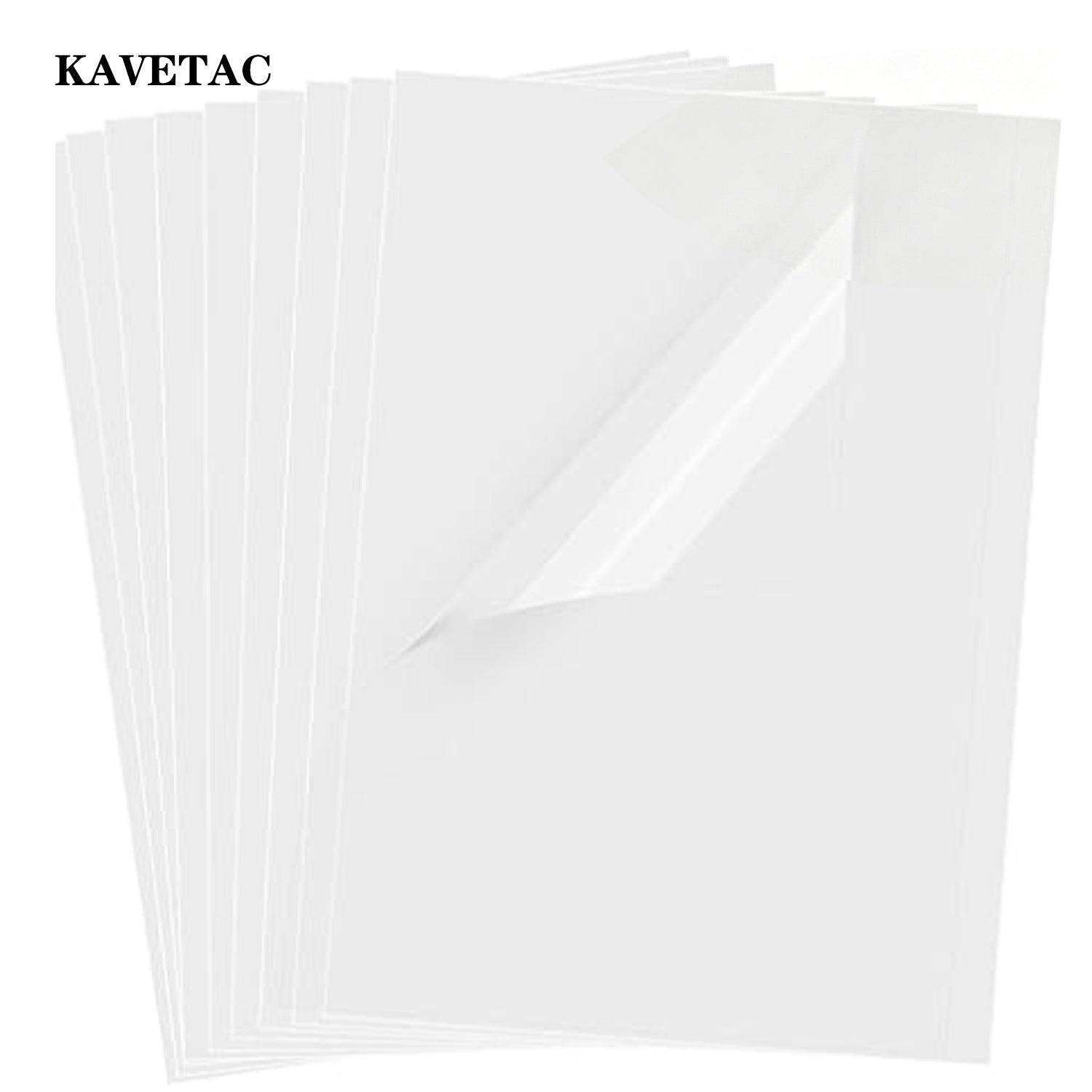 KAVETAC 30 Sheets Transparency Film Paper, 8.5x11 Inches Transparent Film for Ink Jet Printer, 100% Transparencies Printing Transparent Film Sheets for Overhead Projector, Silk Screen Printing