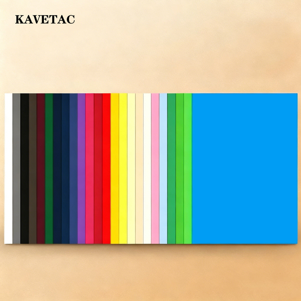 KAVETAC 250gsm Thick A4 Construction Paper, 24 Colors 120 Sheets for Crafts & Art