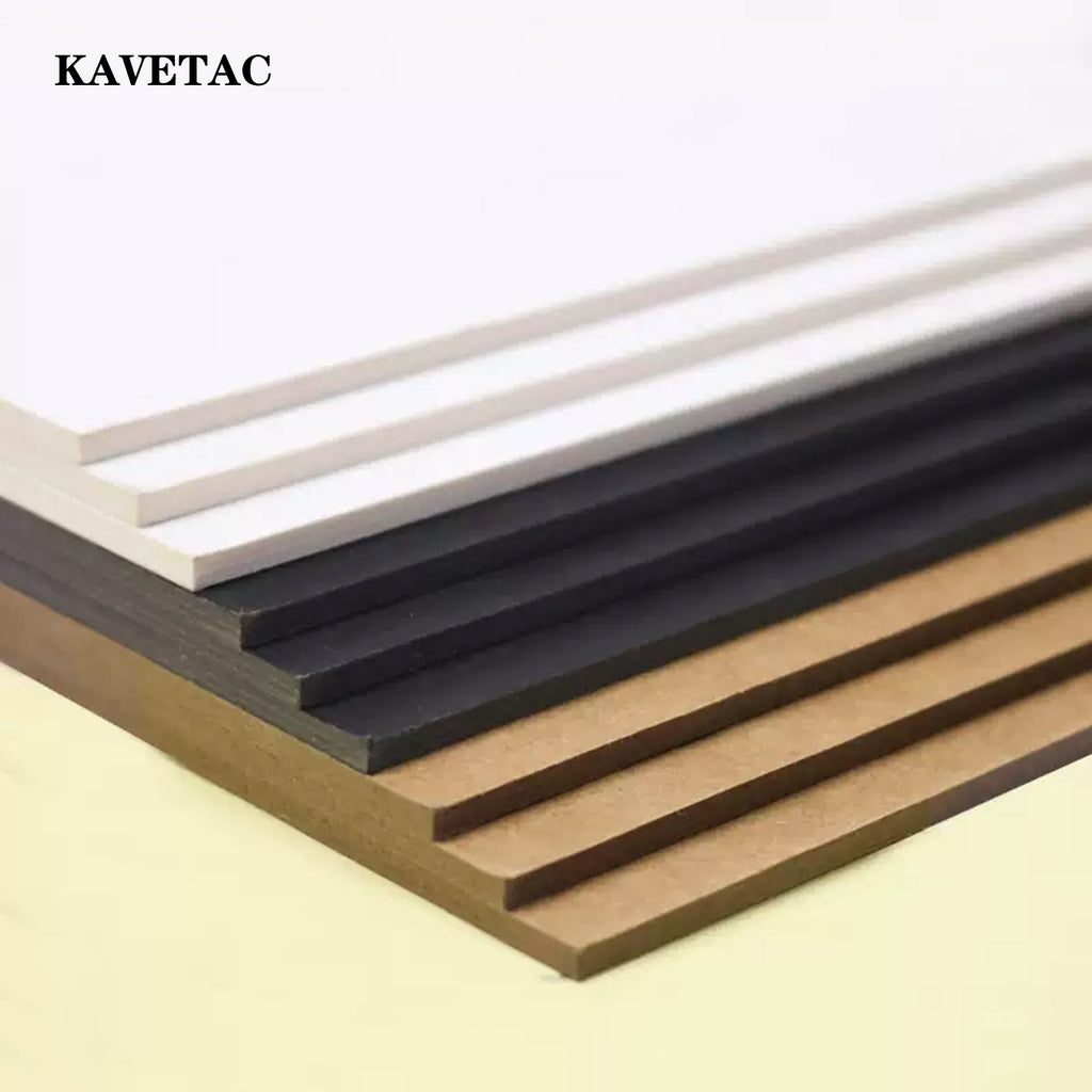 KAVETAC DIY Craft Cardboard Set, 100PCS 4-Color Thick Chipboard for Models, Journals & Scrapbooking