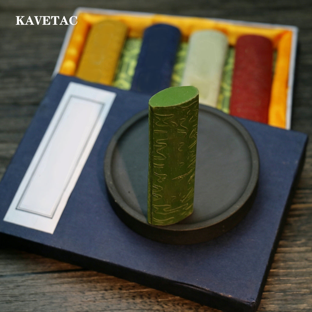 KAVETAC Ink Sticks, 5-Color Traditional Mineral Ink Sticks for Chinese Calligraphy, Painting & Collectibles