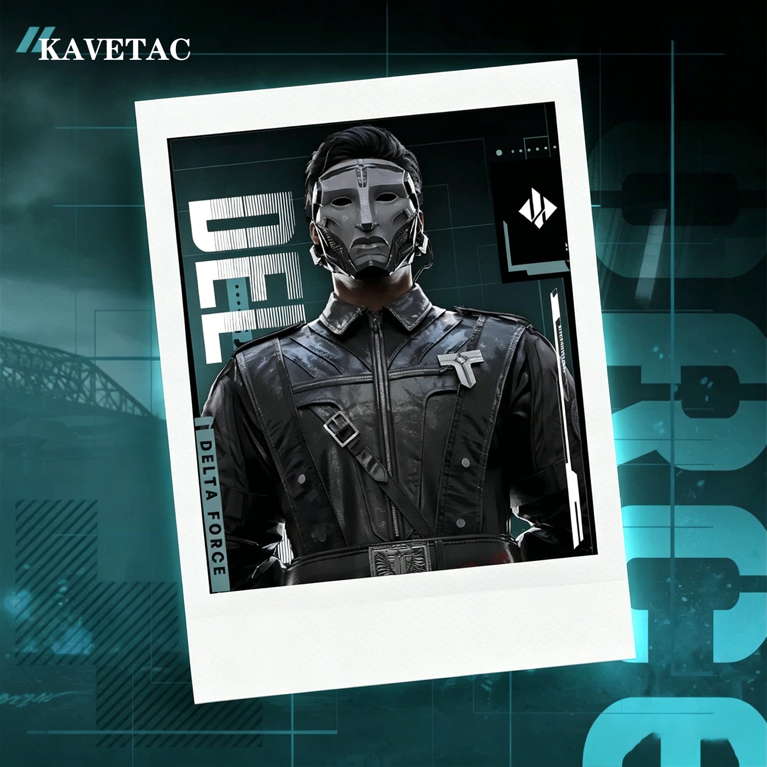 KAVETAC Delta Force Themed Collector Cards, 6PCS Polaroid-Style Character Cards with Metal Finish Printing