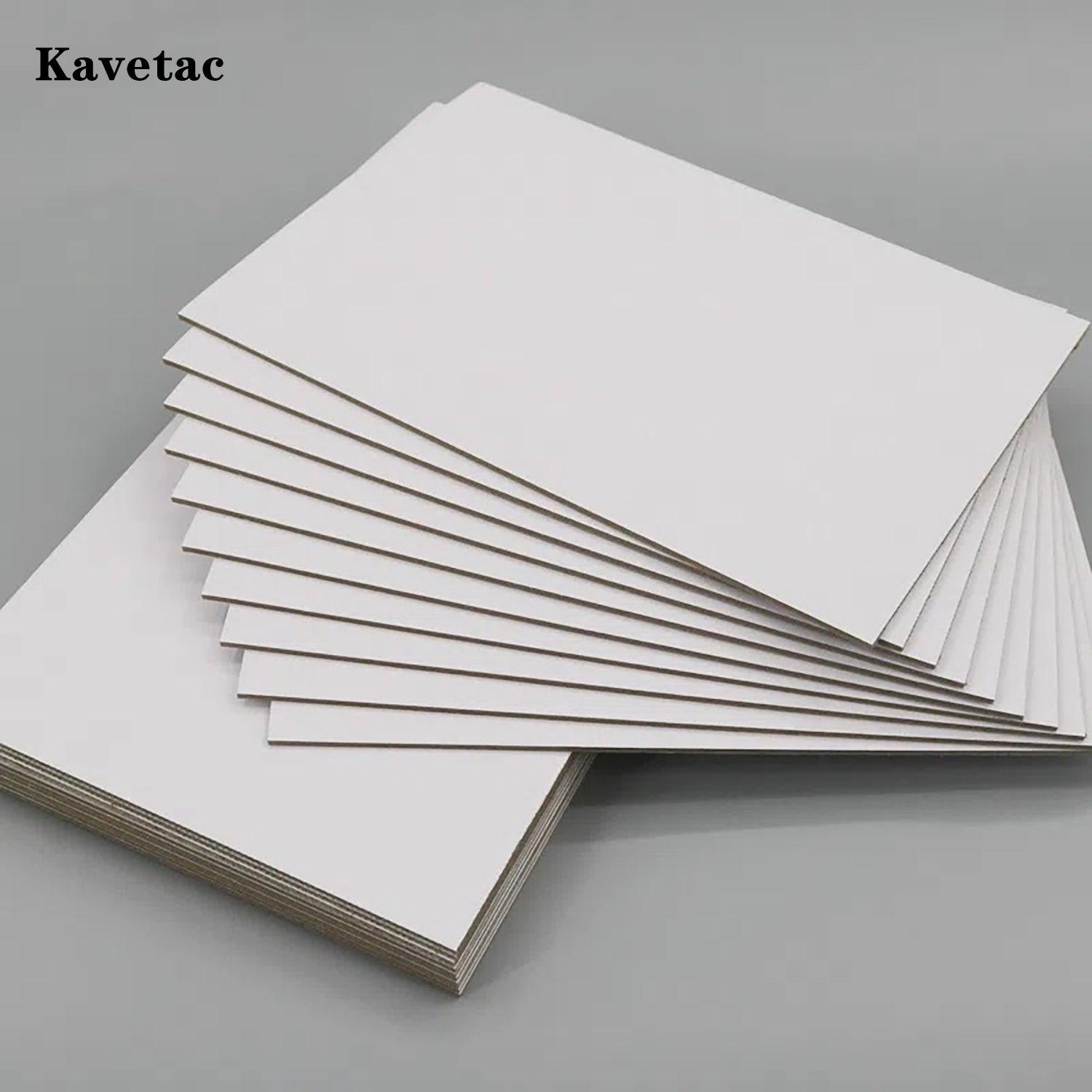 KAVETAC Self-Adhesive Blank White Cardstock, 1.5mm Thick, A4 Size, 10PCS DIY Cards for Crafts & Drawing
