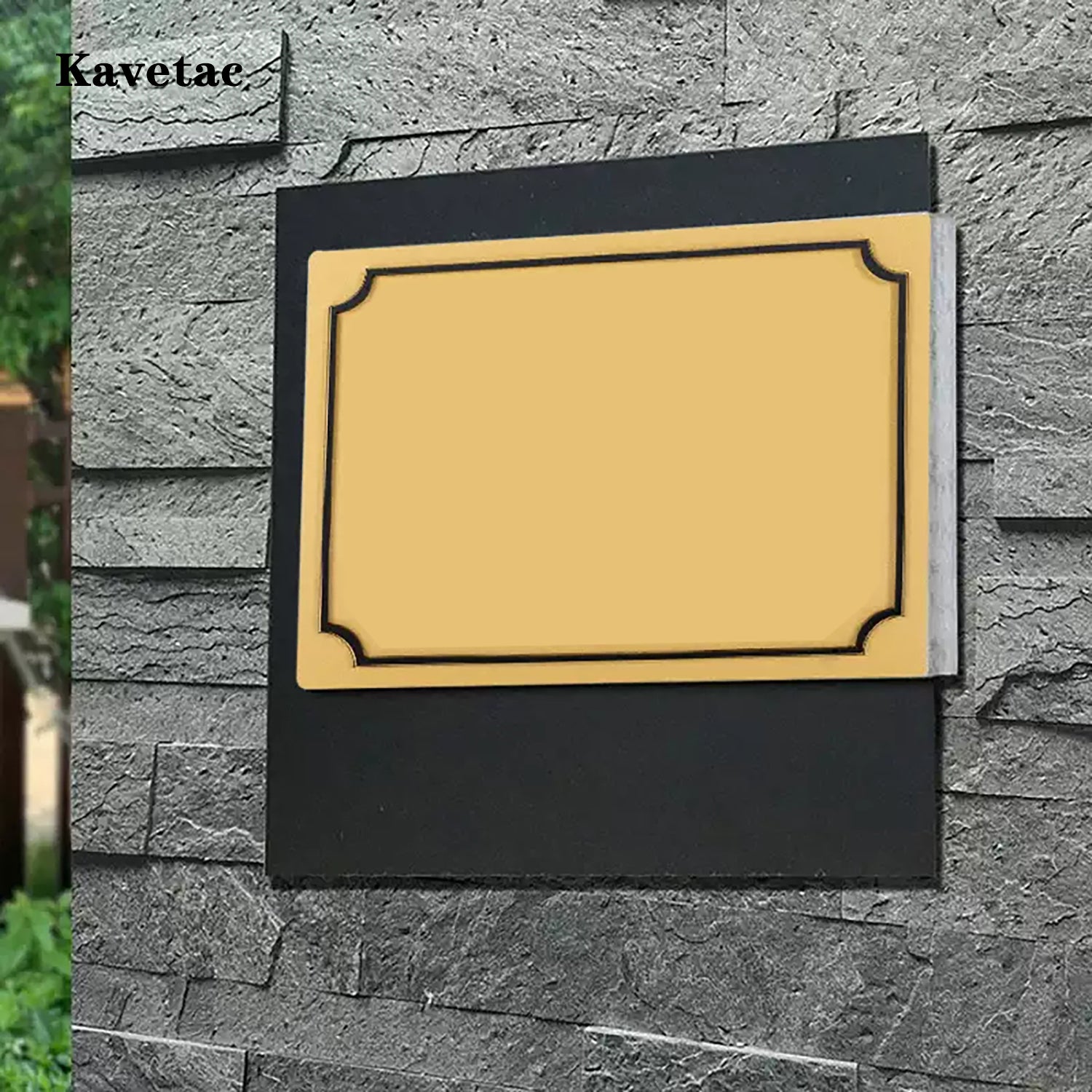 KAVETAC Personalized House Number Address Plate, Weatherproof Door Sign