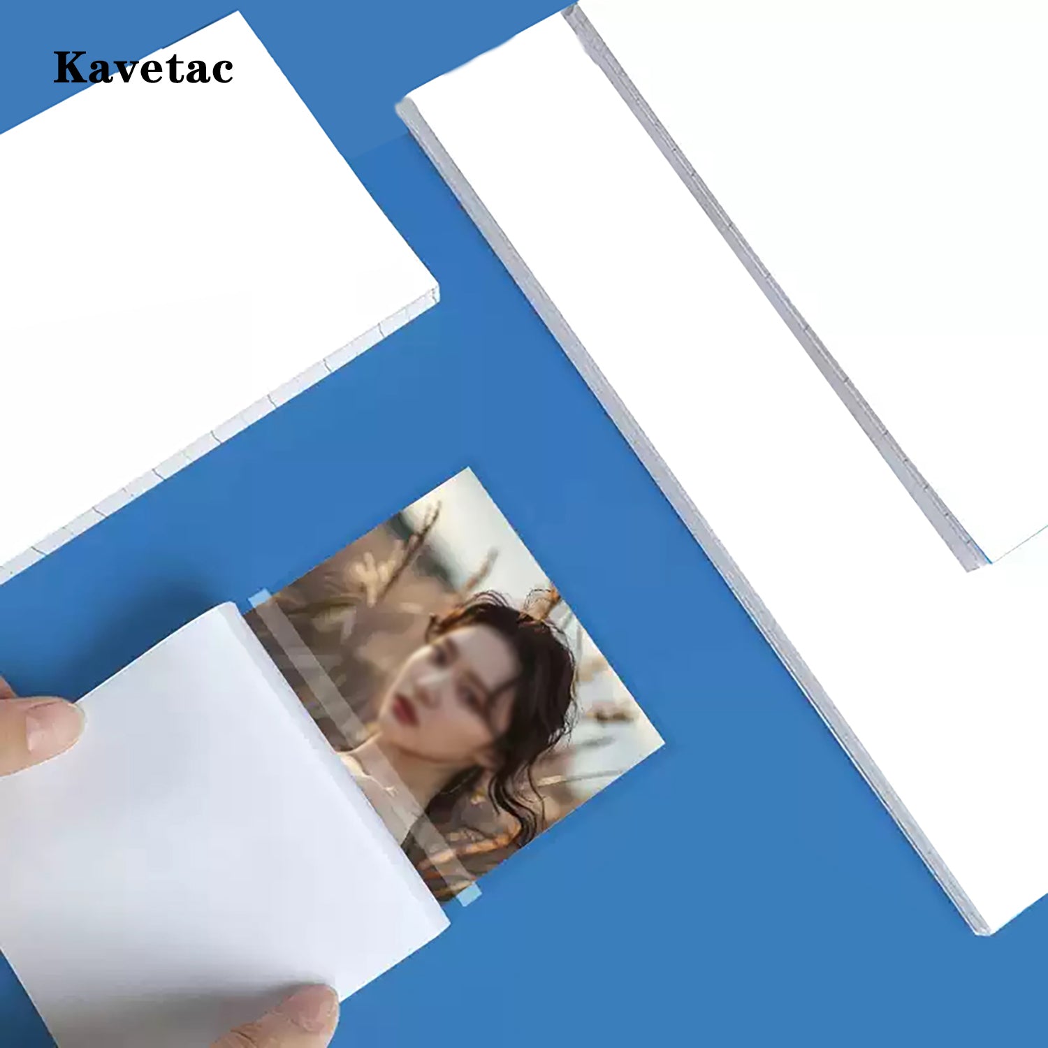 KAVETAC 60pcs Cold Lamination Film Sheets, Self-Adhesive Waterproof Protective Film for Photo