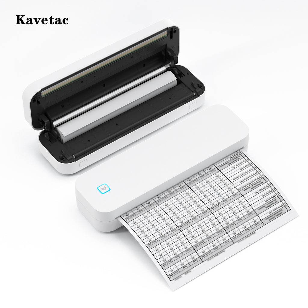 KAVETAC Portable A4 Thermal Address Printer, Wireless Bluetooth Mobile Printer