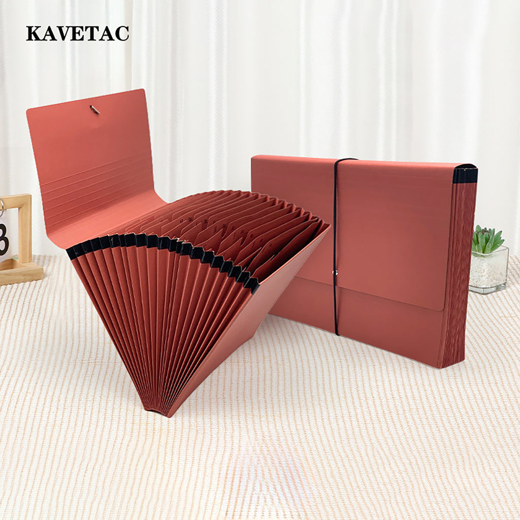 KAVETAC Portfolios, 21-Pocket Expanding File Organizer, A4 Paper Accordion Folder for Documents & Bills