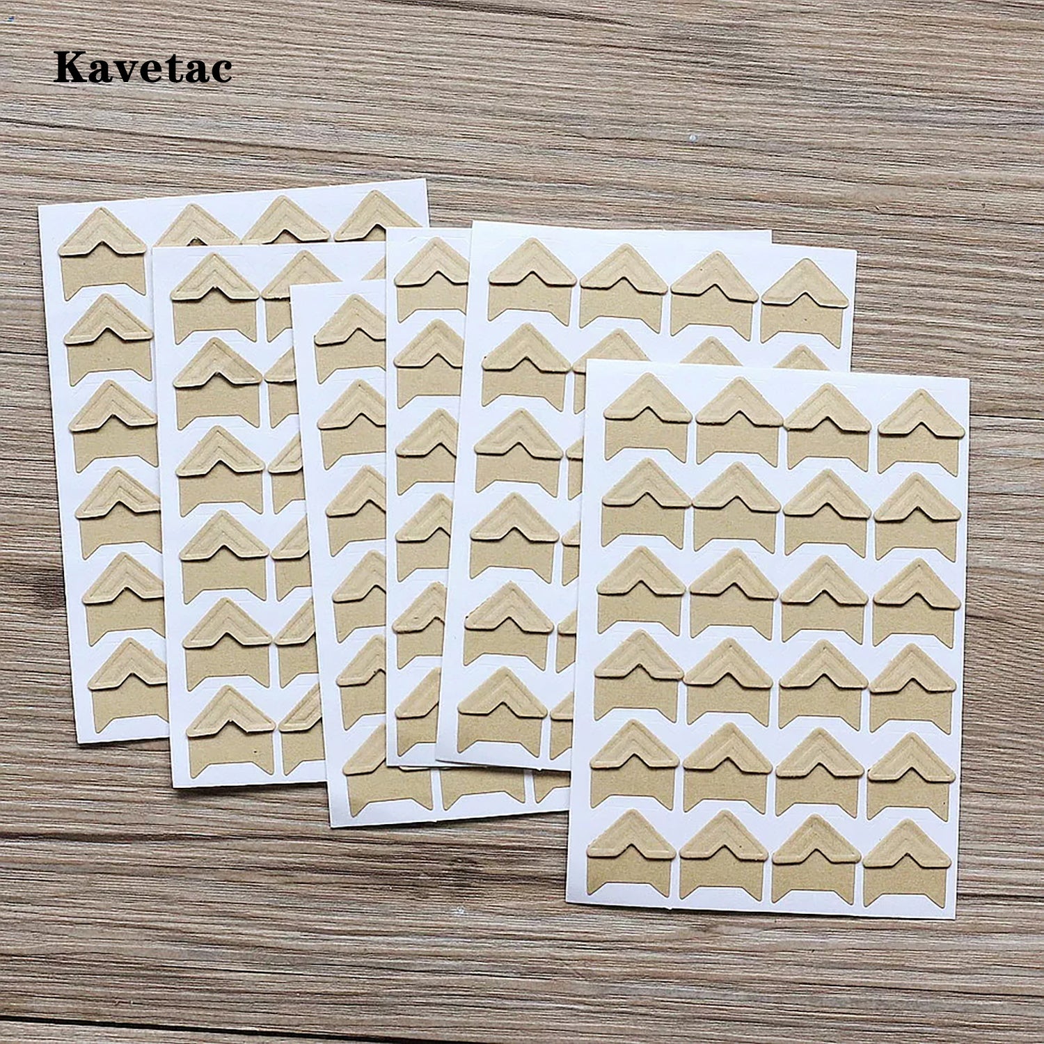KAVETAC Adhesive Photo Corners, 5 Sheets Self-Stick Photo Mounting Corners for Scrapbooking