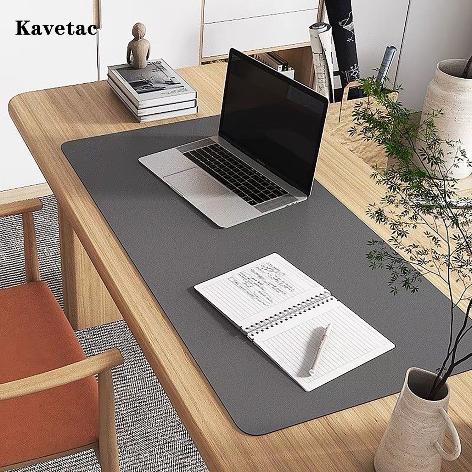 KAVETAC Waterproof Easy-Clean Desk Blotter, Stain-Resistant Absorbent Pad for Home & Office Use