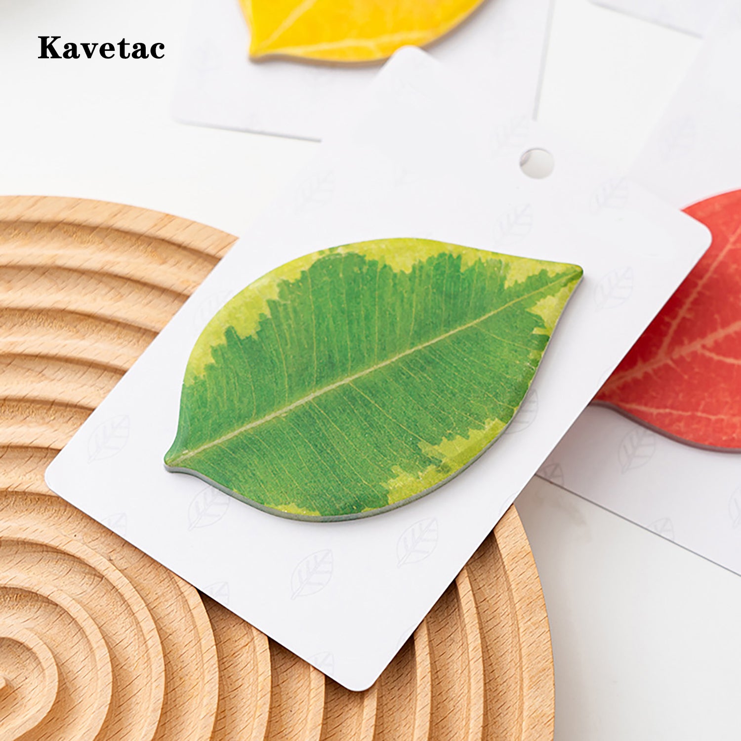 KAVETAC Creative Leaf Sticky Notes, Self-Adhesive Memo Pads for Scrapbooking & Journaling