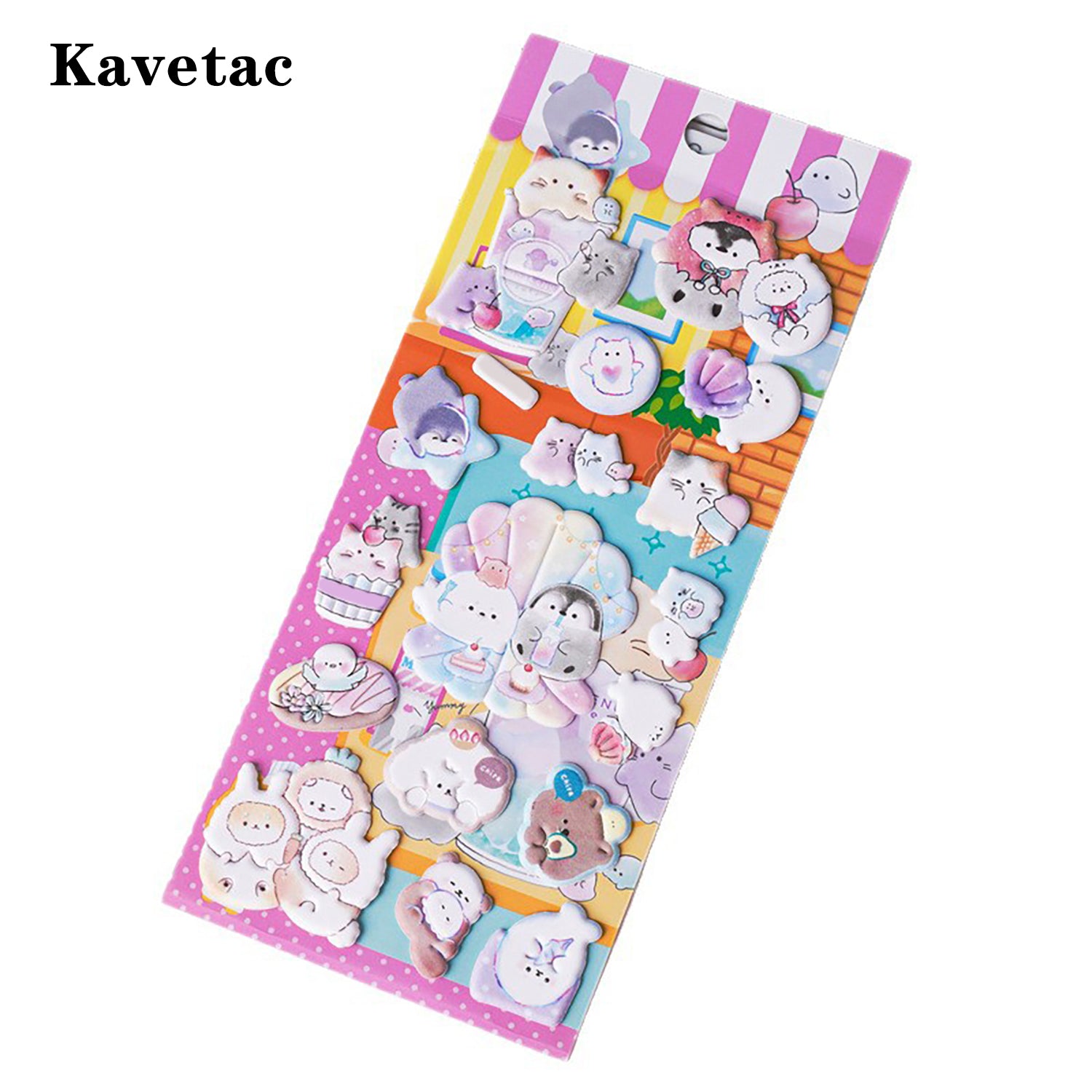 KAVETAC 2 Sheets of 3D Decals for Any Surface Waterproof Removable