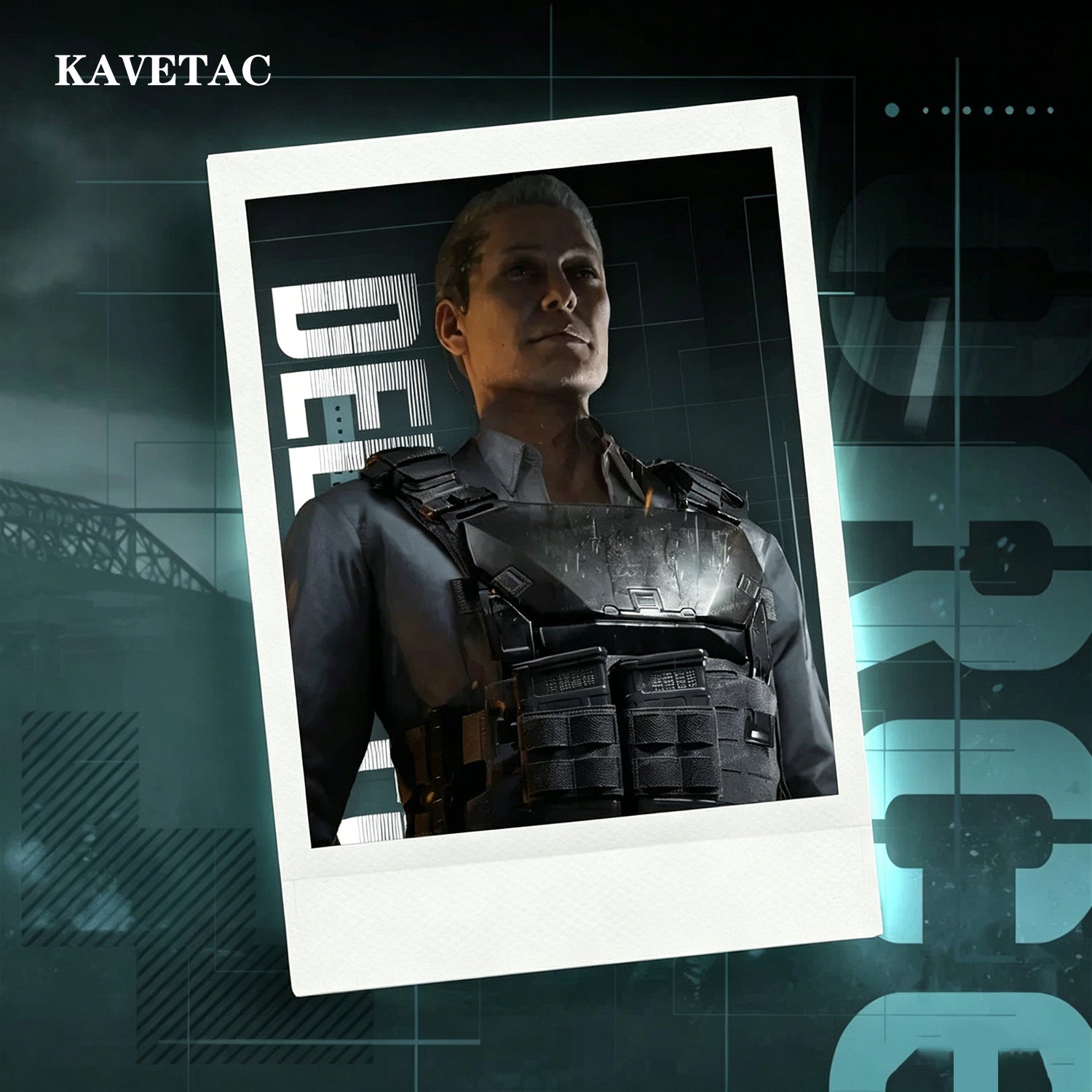 KAVETAC Delta Force Themed Collector Cards, 6PCS Polaroid-Style Character Cards with Metal Finish Printing