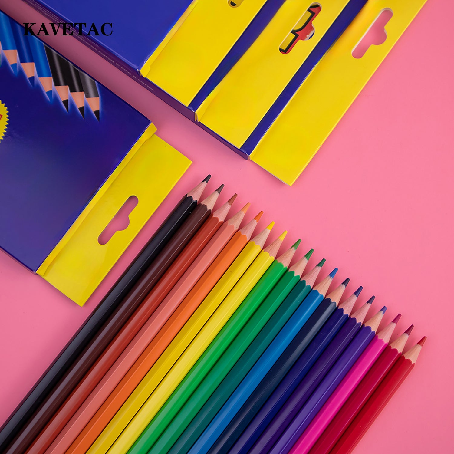 KAVETAC Colored Pencils, 24-Color Oil-Based Drawing Pencils for Adult Coloring, Student Art & Sketching