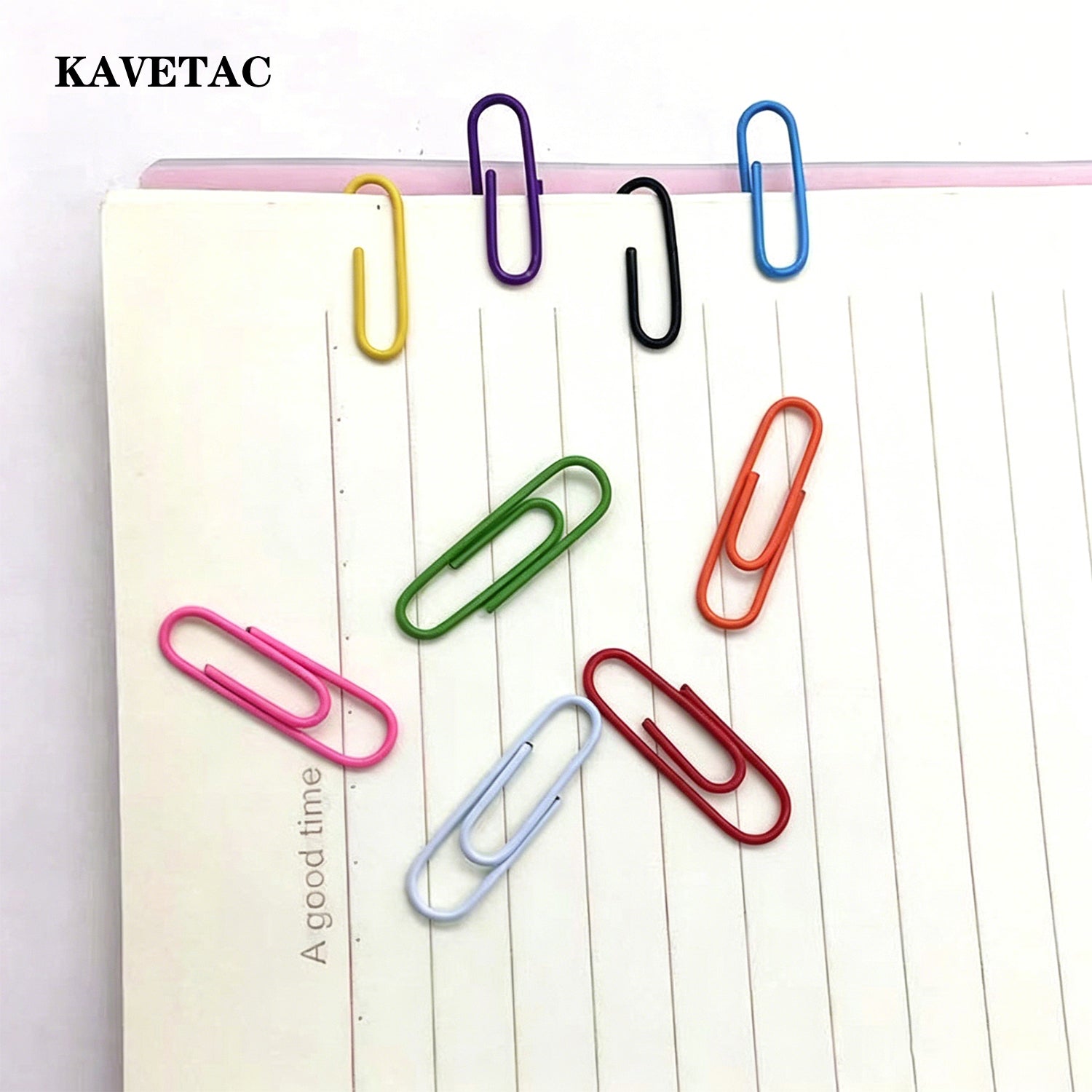 KAVETAC Paper-Clips, 10-Color Assorted Metal Paper Clips, Rust-Resistant for Document Organization & Crafts