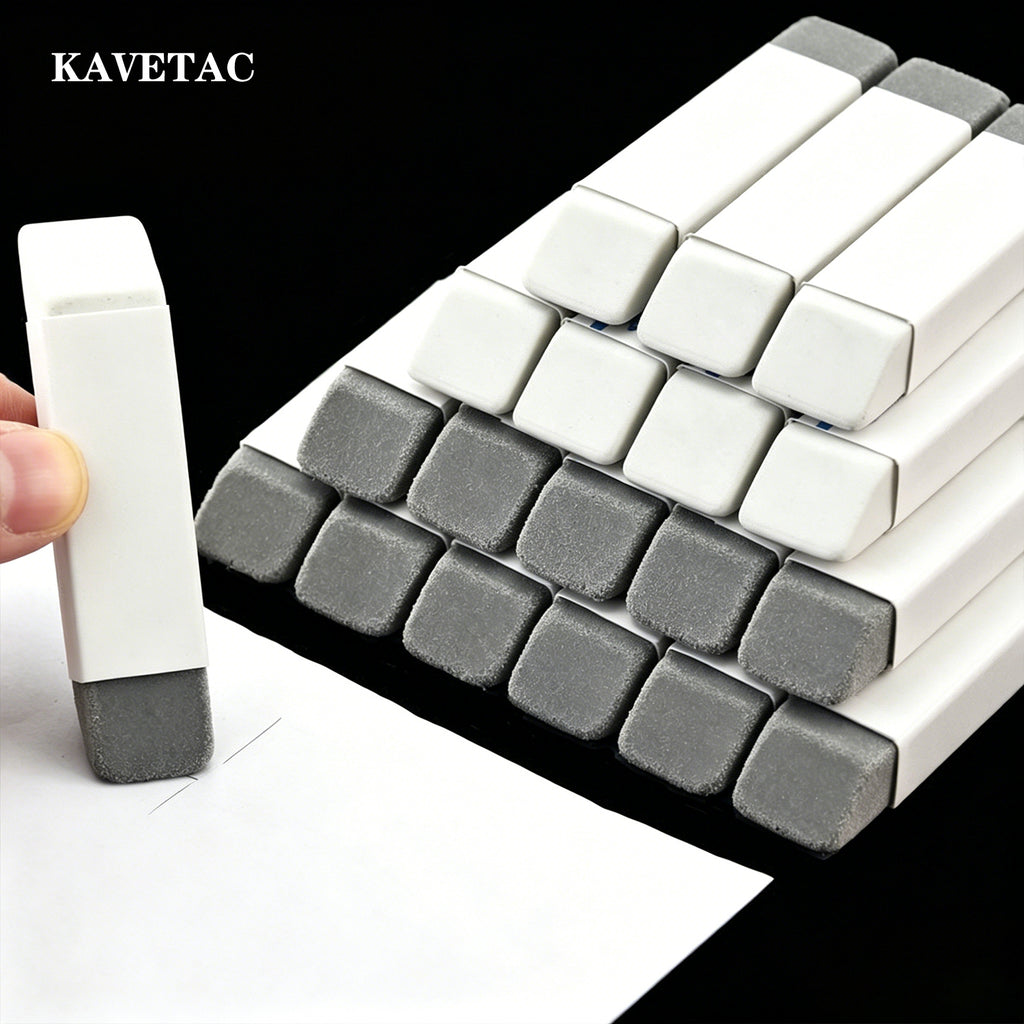 KAVETAC Ink Erasers, 9-Pack Sanded Erasers for Fountain Pen & Gel Ink, Non-Damaging Paper, Ideal for Students & Exams