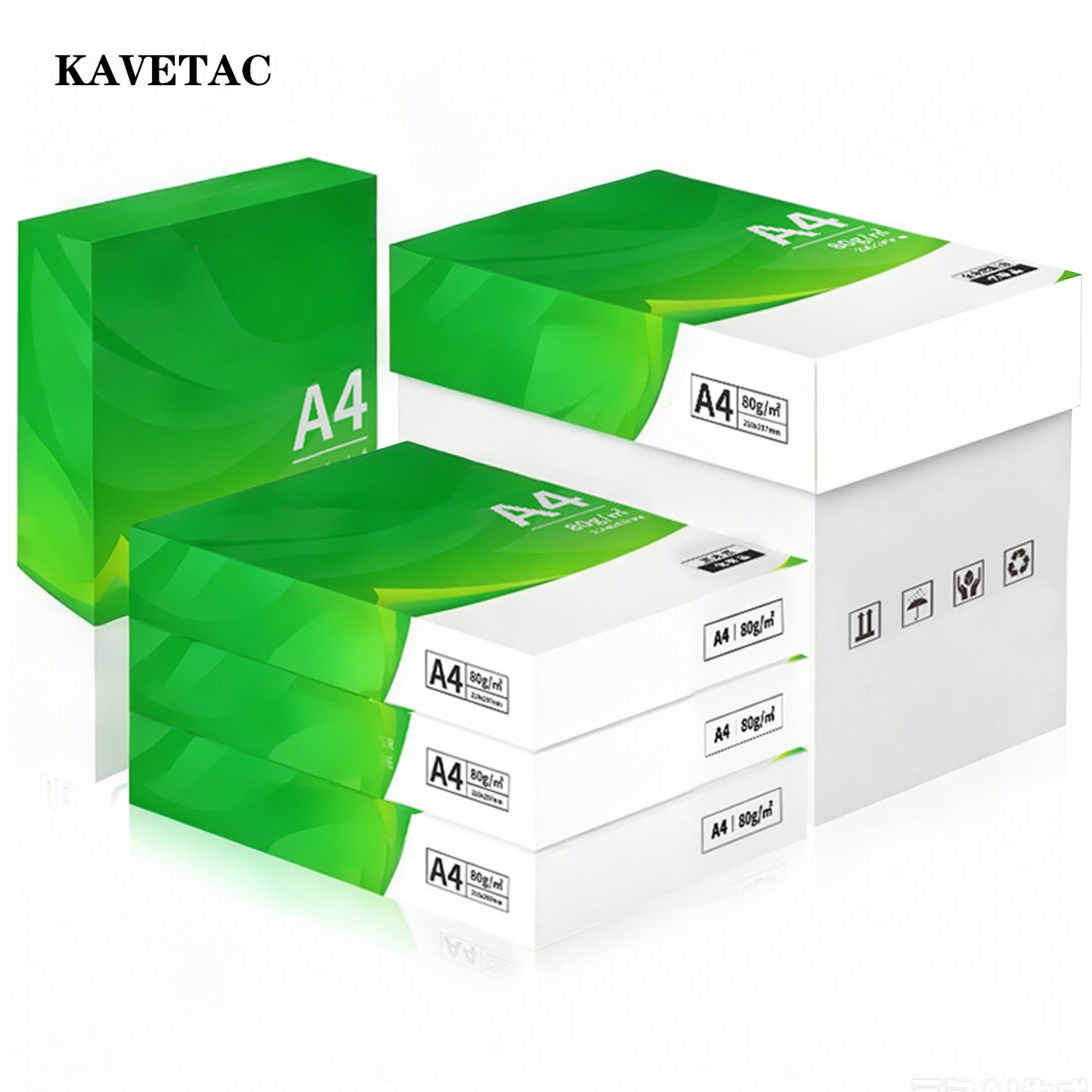 KAVETAC Premium Printable Vinyl Sticker Paper for Inkjet and Laser Printer - 100 White Matte Sticker Paper Waterproof - Excellent Adhesion Paper 8.5 x 11, Fast Dry, Holds Ink Well, Great for Cutting Machines
