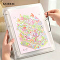 KAVETAC Sticker Albums, A4 Size 40-Page 2-Grid Sticker Binder with Elastic Band Closure