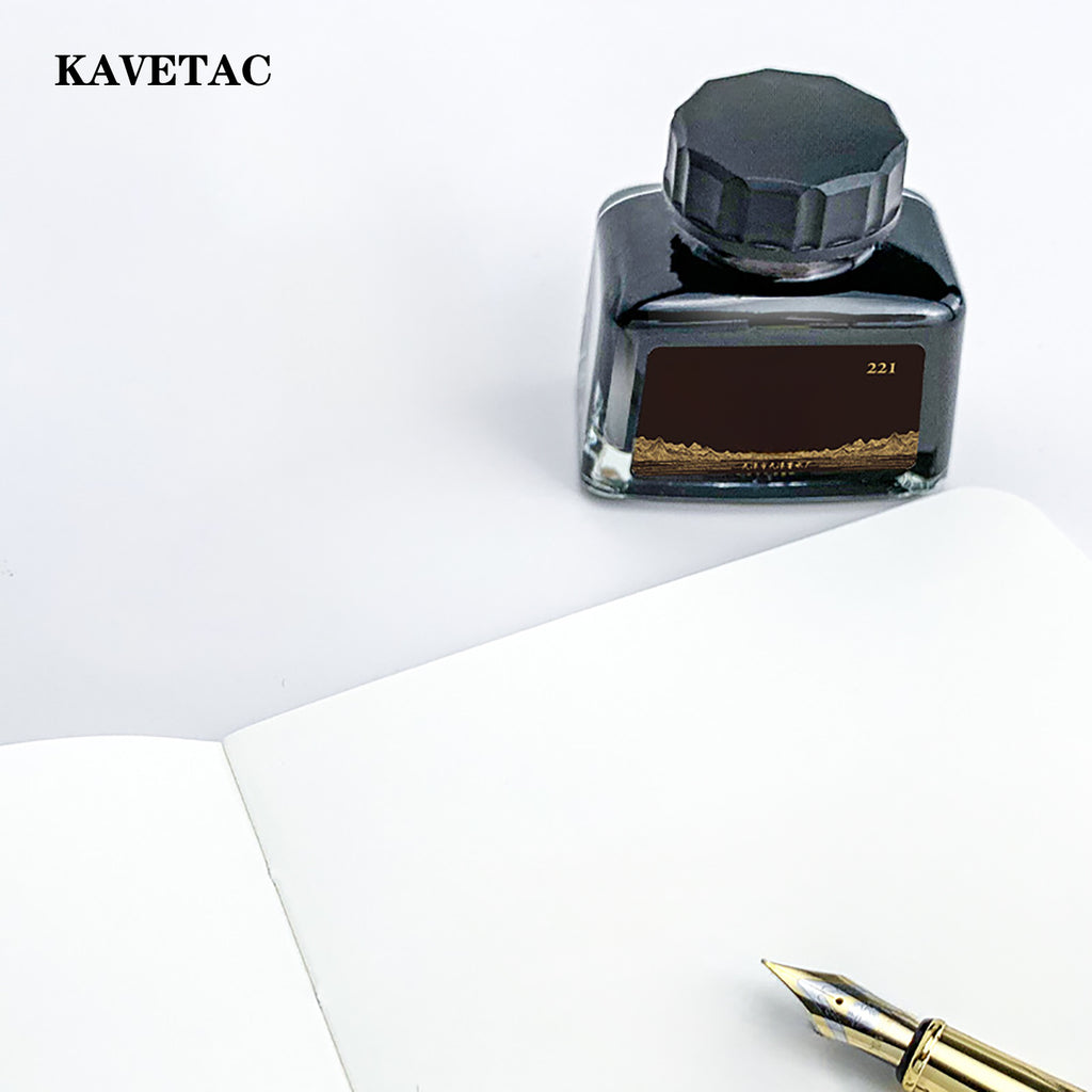 KAVETAC Drawing Ink, 4-Color Non-Carbon Bottled Ink Set for Fountain Pens & Art Sketching
