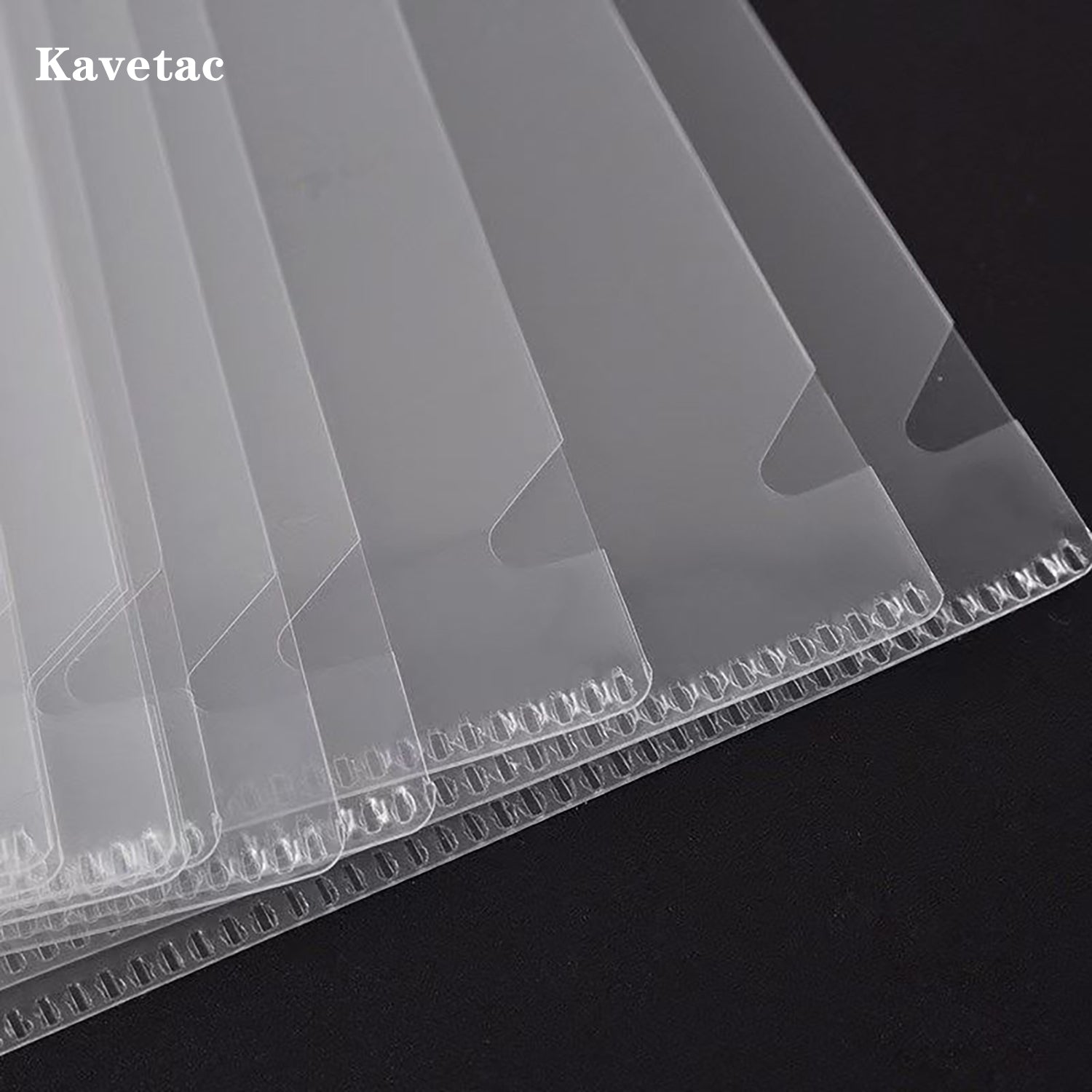 KAVETAC Document Covers, A4 Clear L-Type Plastic File Sleeves, 30 Pack Waterproof Single Sheet Protectors