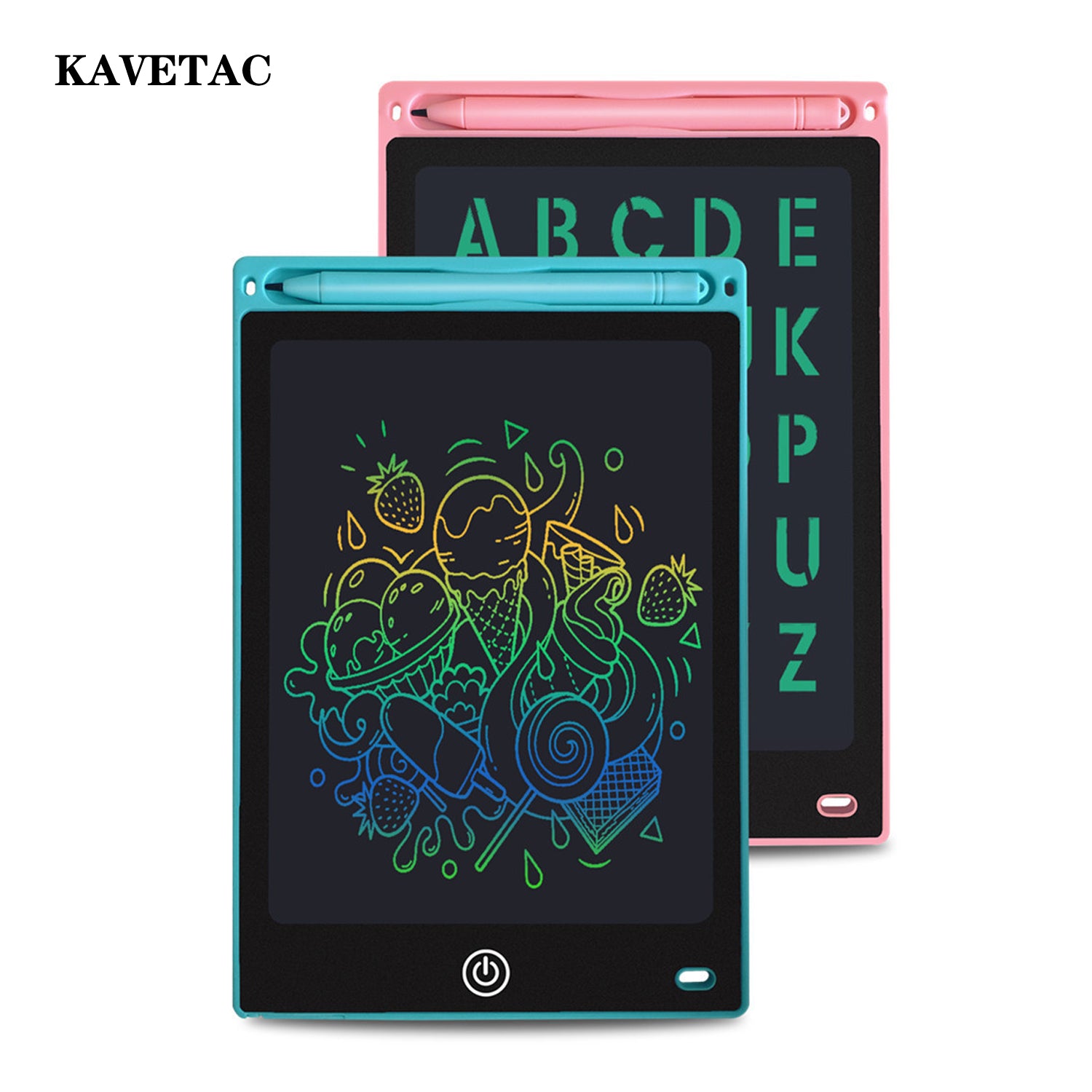 KAVETAC Drawing Tablets, LCD Writing Tablet for Kids, 4.4/8.5/10/12 Inch Erasable Electronic Doodle Board for Toddlers & Students