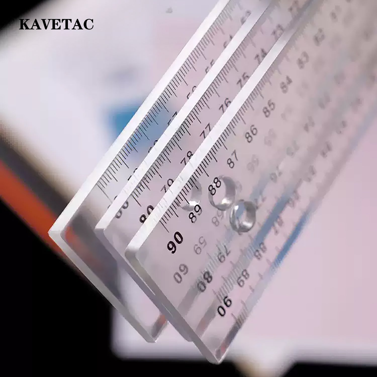 KAVETAC Precision Drawing Rulers, Laser-Cut Clear Plastic Rulers, Non-Bending Measuring Tools for Drafting & Art Projects