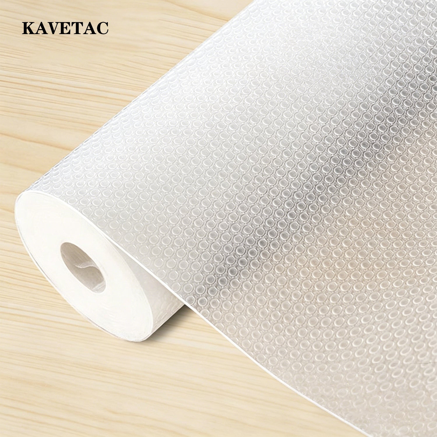 KAVETAC Shelf Liners Drawer Liner for Kitchen Cabinets Self-Adhesive Non Slip, Refrigerator Mats for Shelves, EVA Plastic Cupboard Protector, Waterproof Lining (Clear Dot, 10 in x 20 ft)