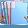 KAVETAC Plastic Adhesive File Folder, A4 Clear Document Organizer with 40 Pockets