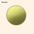 KAVETAC Round Gold Foil Stickers, 2" Self-Adhesive Seals (25 Sheets, 200 Labels)