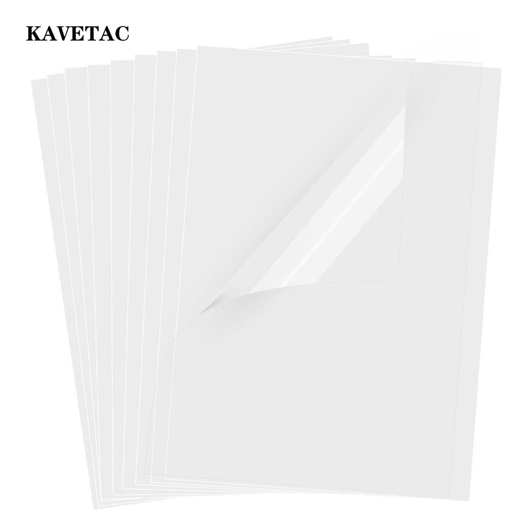 KAVETAC 30 Sheets Transparency Film Paper, 8.5x11 Inches Transparent Film for Ink Jet Printer, 100% Transparencies Printing Transparent Film Sheets for Overhead Projector, Silk Screen Printing