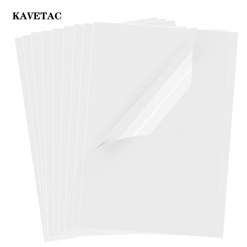 KAVETAC 30 Sheets Transparency Film Paper, 8.5x11 Inches Transparent Film for Ink Jet Printer, 100% Transparencies Printing Transparent Film Sheets for Overhead Projector, Silk Screen Printing